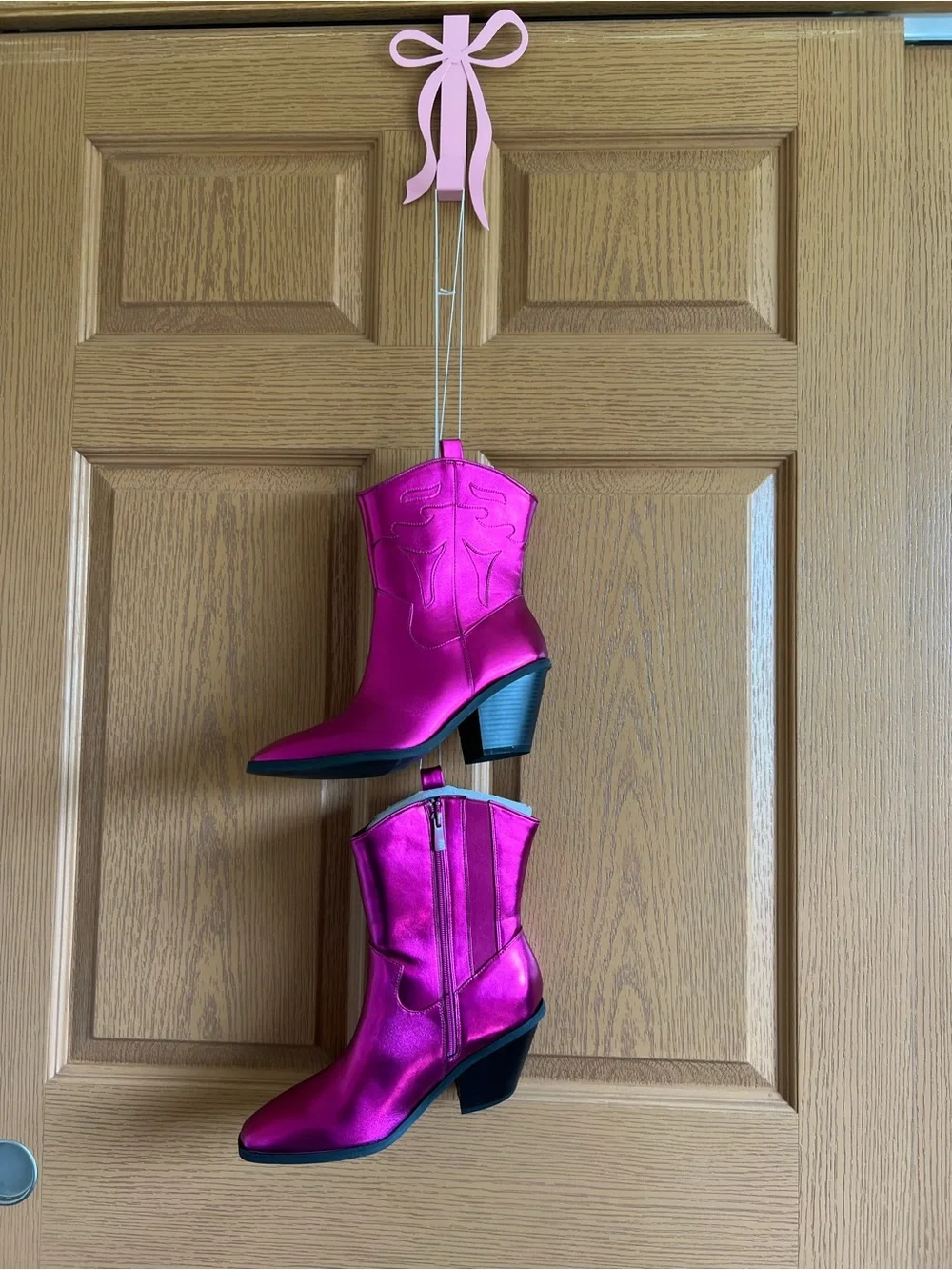 torrid Metallic Fuchsia Western Ankle Boots